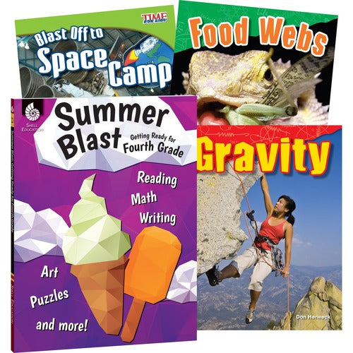Shell Education Teacher Created Materials  Learn At Home Books,Summer Science,w/Workbook,Grade 4,4/ST