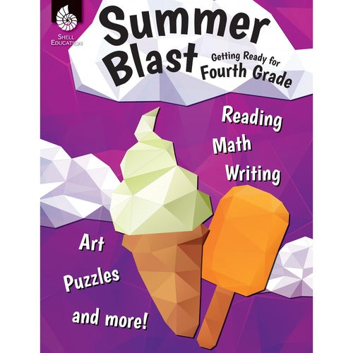 Shell Education Teacher Created Materials  Summer Blast Workbook, Skills Practice, Grade 4