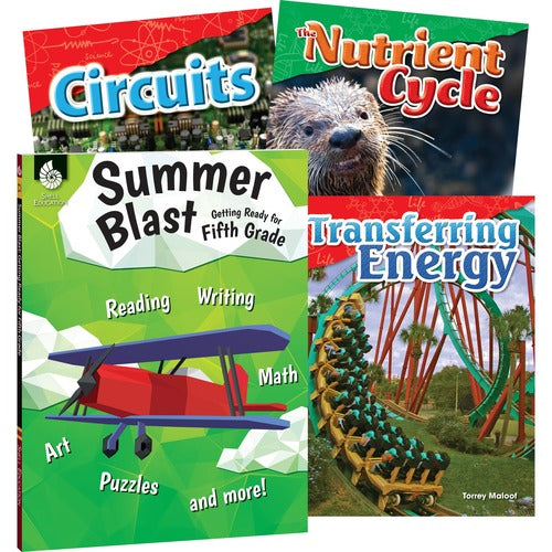 Shell Education Teacher Created Materials  Learn At Home Books,Summer STEM,w/Workbook,Grade 5,4/ST