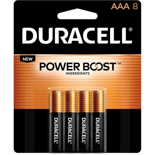 Duracell U.S.A.  Batteries, AAA, Alkaline, 8/PK, 10PK/BX, Gold/Black-DURMN2400B8ZBX