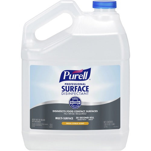 Gojo  Disinfectant Refill, Purell Professional,1 Gal,Citrus Scent,Clear-GOJ434204