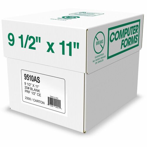 Domtar  Continuous Paper,1-Part,Perforated,20 lb,10/CT,WE-DMR9510AS
