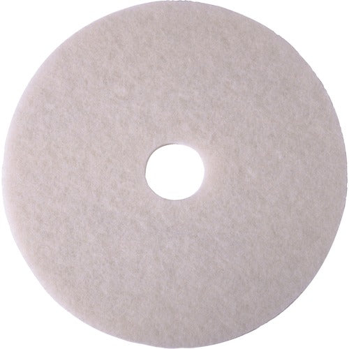 3M  Floor Polishing Pads, 14", 5/CT White