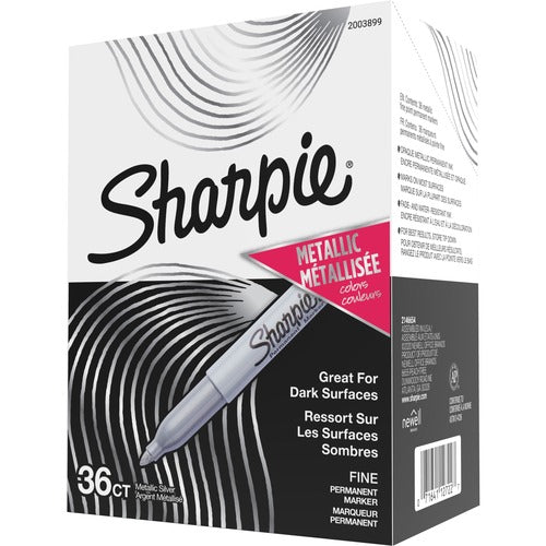 Newell Brands  Sharpie, Fine Point, 36/BX, Metallic Silver