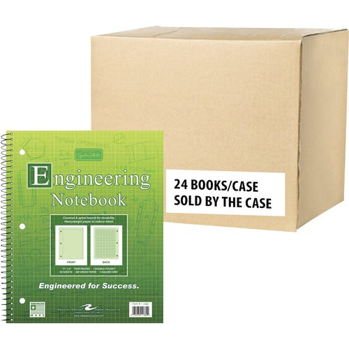 Roaring Spring Paper Products  Notebook,f/Engineers,3HP,5x5 Ruled,20 lb,9"x11",24/CT,GN