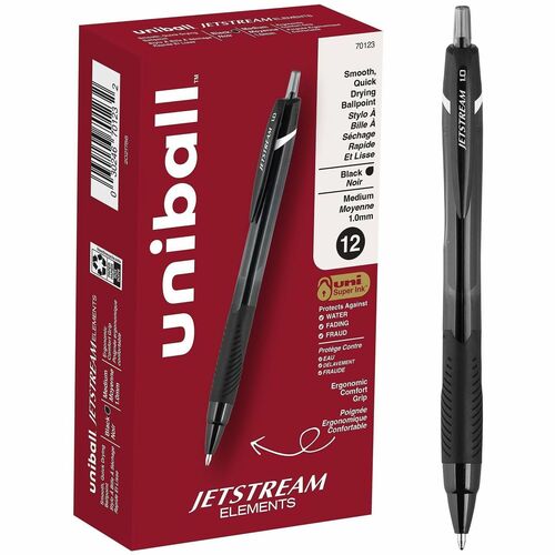 uni-ball Corporation  Pen, Ballpoint, 1.0mm Point, Jetstream, BK