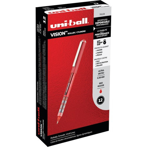 uni-ball Corporation  Pen, Rollerball, 0.38mm Point, 1/2"Wx5-1/2"Lx3/5"H,1 Dozen,RD
