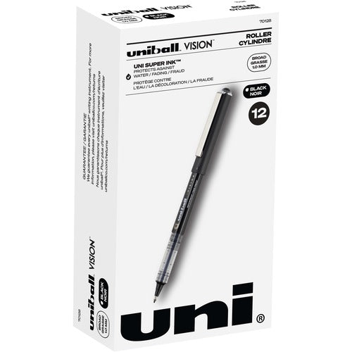 uni-ball Corporation  Pen, Rollerball, 1.0mm Point, 1/2"Wx5-1/2"Lx3/5"H,1 Dozen, BK