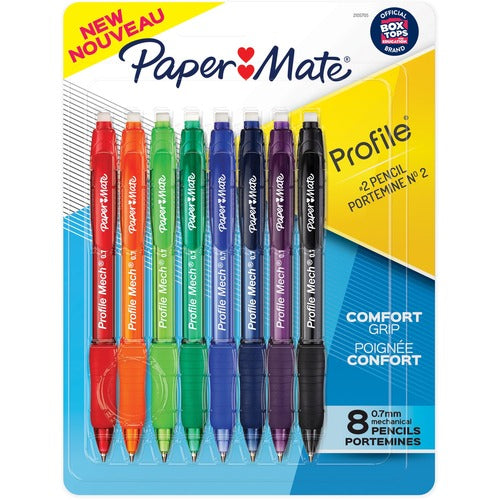 Paper Mate  Mechanical Pencil, 0.7mm Lead, 8/PK, Multi