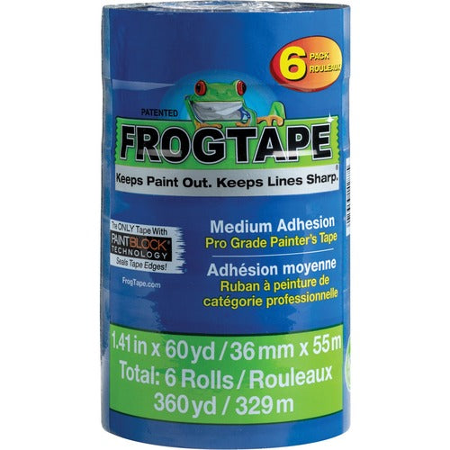 Duck Brand  Painters Tape, 1-2/5"Wx60'L, 6 RL/PK, Blue-DUC242750