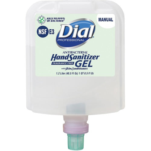 Dial Corporation  Hand Sanitizer, Gel, Antibacterial, Manual, 40.5oz, CL
