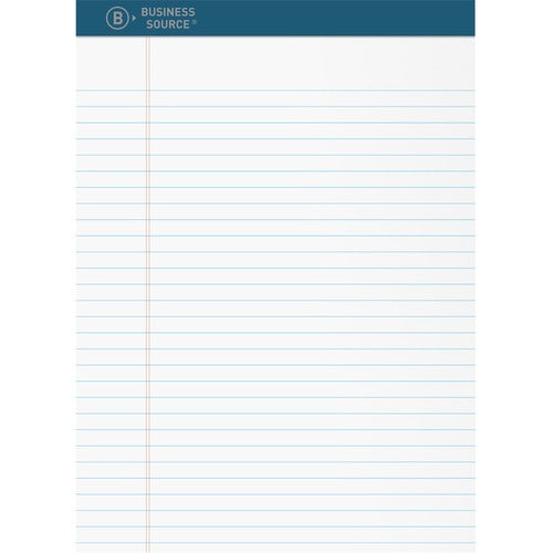 Business Source  Writing Pad,Premium,8-1/2"Wx11-4/5"Lx1/5"H,50Sh/Pad,1 DZ, WE