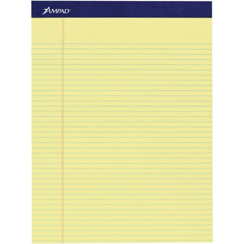 Tops  Writing Pad, Legal Rule, 8-1/2"Wx11-3/4"Lx1"H, 4/PK, Canary
