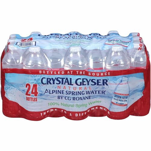 Crystal Geyser Water  Water, Bottled, 16.9oz,24/CT,, Clear