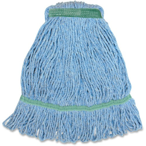 Genuine Joe  Wet Mop, Narrow Band, Blend, Looped, Medium, Blue-GJOMBL1B