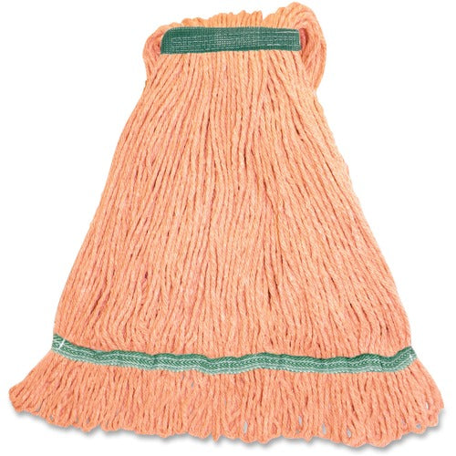 Genuine Joe  Wet Mop, Narrow Band, Blend, Looped, Medium, Orange-GJOMOR1B