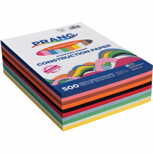 Pacon  Construction Paper, 45lb, 9"x12", 500/PK, AST