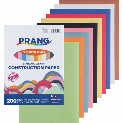 Pacon  Construction Paper, 9"x 12", 200/PK, Assorted