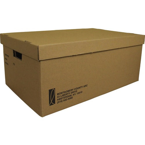 SKILCRAFT  Storage Box,w/Removable Lid,15-1/2"x24"x10-1/4",12/BD,Kraft