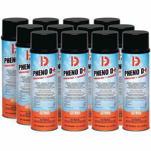 Big-D  Antimicrobial Agent and Deodorizer, Citrus, 16.5 oz, Clear