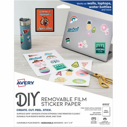 Avery  Decal Labels,Surface Safe,Removable,4"x6",15/CT,Matte WE