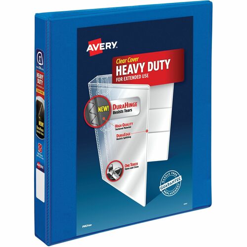 Avery  View Binder,DuraHinge,1" Cap,8-1/2"x11",6/CT,Pacific Blue