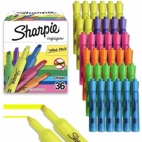 Newell Brands  Highlighter, Tank, Chisel, 4-1/2"x4-1/2"x5", 36/BX, AST