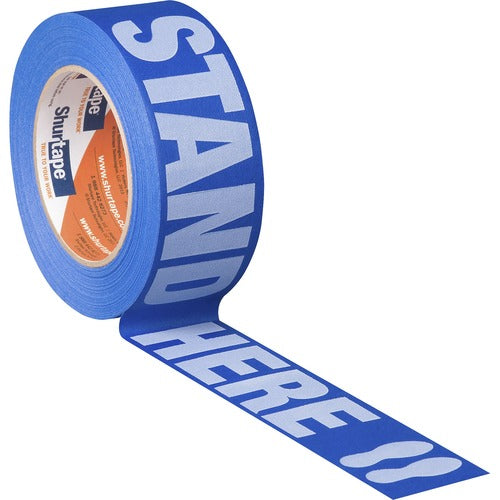 Duck Brand  Tape, Removable, 100 "Stand Here", 1.88"x60 yards, BE-DUC105156