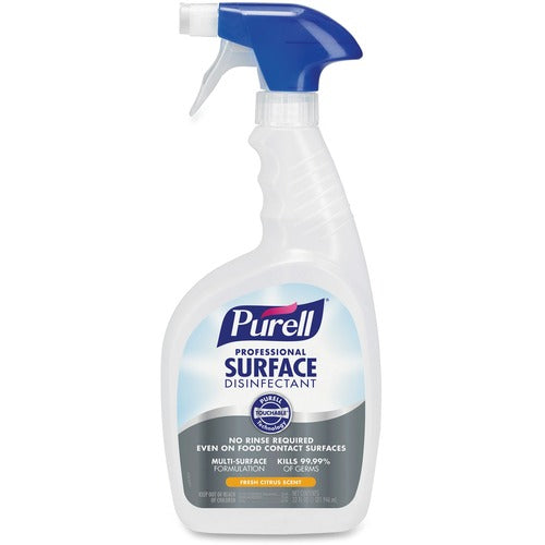 Gojo  Disinfectant, Purell Professional, 32oz, 6/CT, Citrus Scent,Clear-GOJ334206