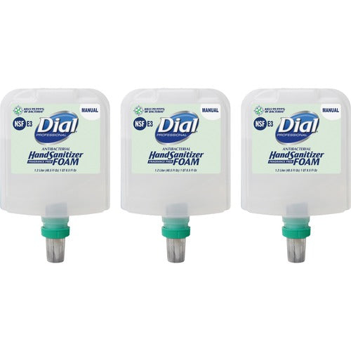 Dial Corporation  Hand Sanitizer Refill,Foam,f/1700 Manual Disp,1.2 L,3/CT,CL