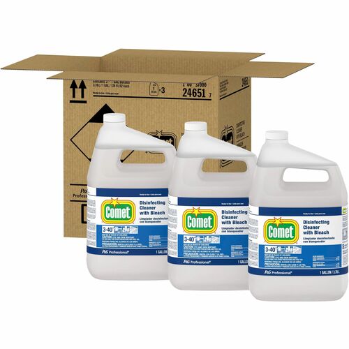 Procter & Gamble Commercial  Disinfectant, w/Bleach, Comet, Liquid, 1 Gallon, 3/CT