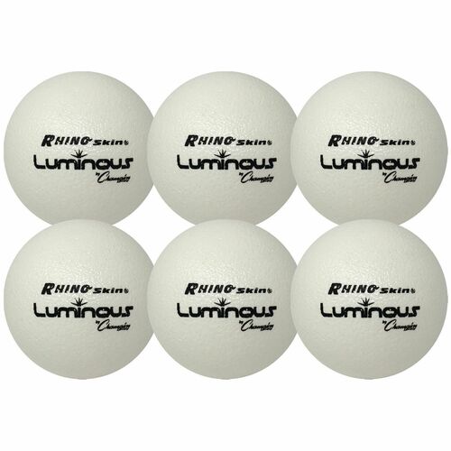 Champion Sports  Dodgeballs,Luminous,Low-Density,Rhino Skin,6",6/ST,WE