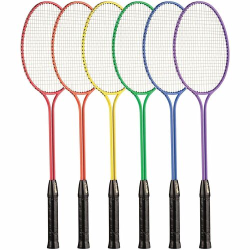 Champion Sports  Badminton Rackets,Steel TwinShaft,NylonStrings,26"L,6/ST,AST