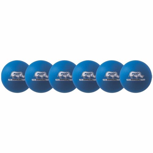 Champion Sports  Dodge Ball Set, Low-Bounce, 6", 6/Set, Neon Blue