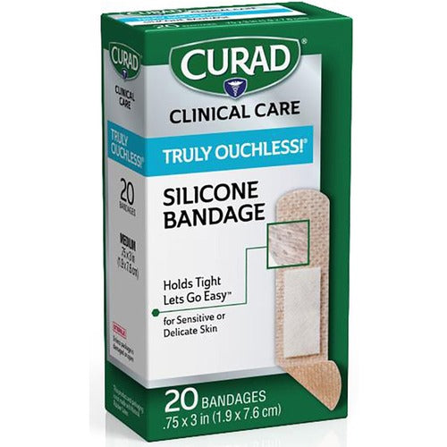 Medline  Bandages, Silicone, Self-Adhesive, 3/4"x3", 20/BX, BG
