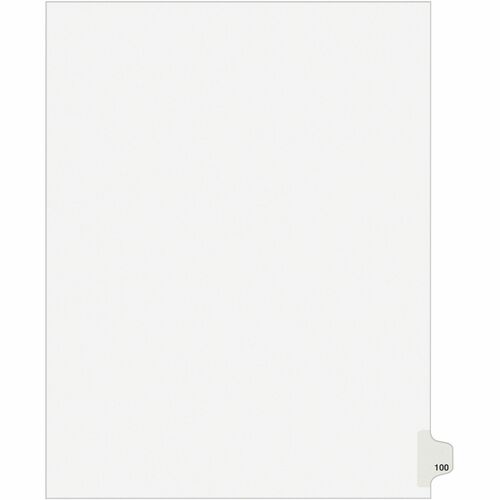 Avery  Dividers,"Exhibit 100",Side Tab,8-1/2"x11",25/PK,20PK/CT,WE