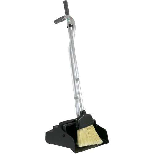 Unger  Lobby Dustpan,w/Broom,10" Telescopic Handle,12"x45",SR/BK/GY