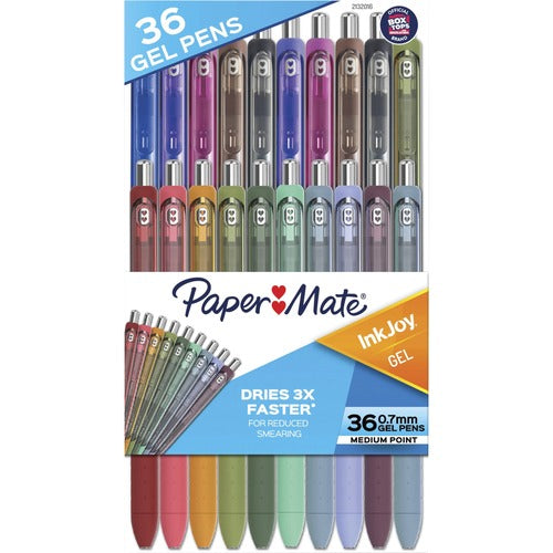 Paper Mate  Pen, Gel, InkJoy, Stick, 0.7mm, 36/PK, AST
