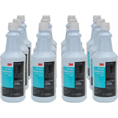3M  Disinfectant/Cleaner, TB Quat, RTU, 1 Quart, 12/CT, Clear