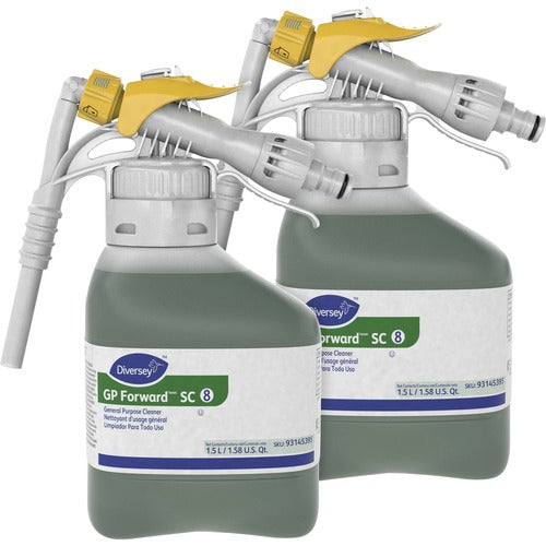 Diversey Care  Cleaner,Conc,General-Purpose,RTD,Citrus,1.5L,2/CT,Green-DVO93145395CT