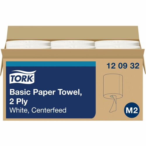 TORK  Paper Towels,Rolls,Centerfeed,2-Ply,492-1/2',6/CT,WE