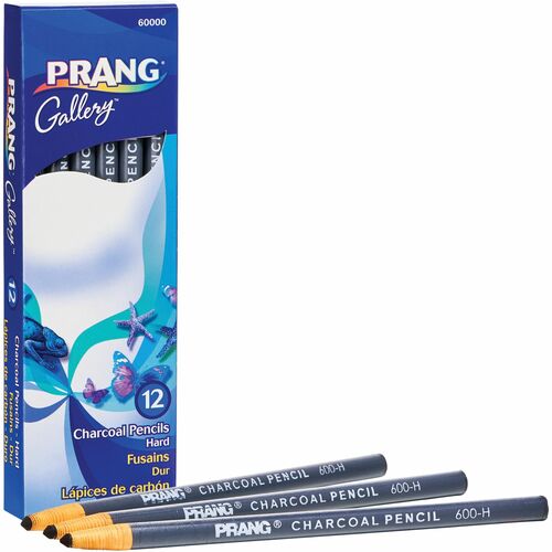 Dixon Ticonderoga Company  Charcoal Pencils, Self-sharpening, Hard, 12/PK, BK-DIXX60000