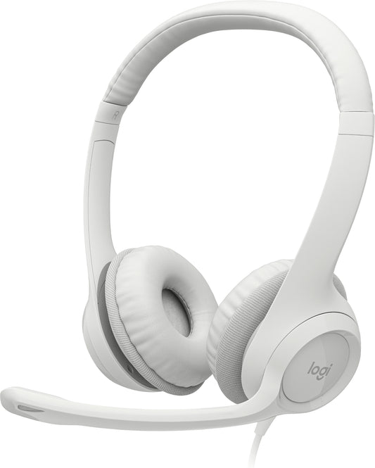 Logitech 981-001285 headphones/headset Wired Head-band Office/Call center USB Type-A White