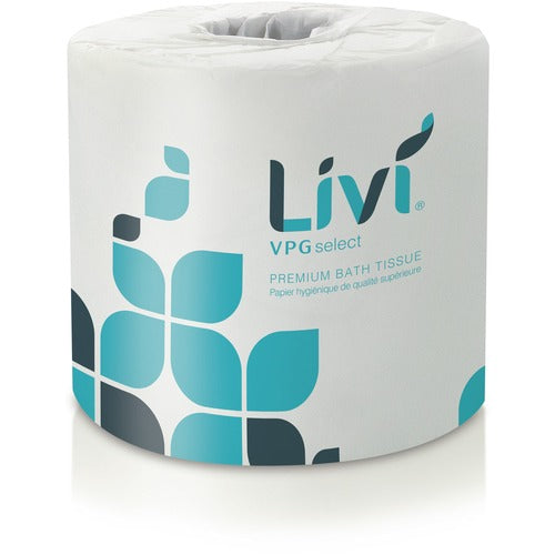 Solaris Paper, Inc.  Bath Tissue, 2-Ply, 500 Sht, 4-1/10"Wx3-3/4"L, 80/CT, White