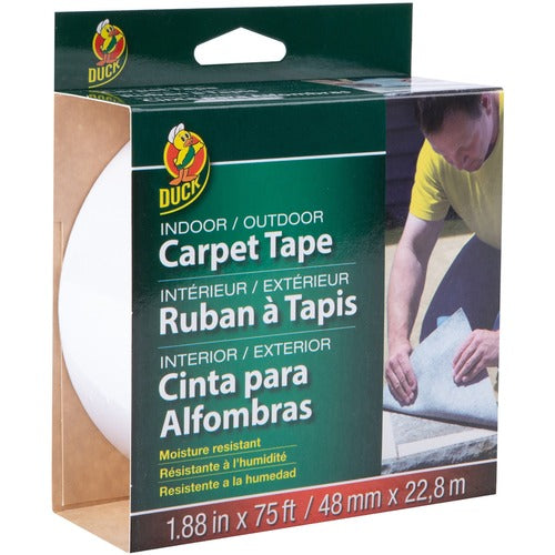 Duck Brand  Carpet Tape, Indoor/Outdoor, White-DUC286372