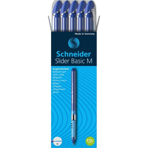 Rediform  Pen, Ballpoint, Slider Basic, Medium Line Width, 10/PK, Blue