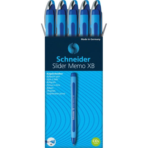 Rediform  Pen, Ballpoint, Slider Memo, 1.4mm Point, 10/PK, Blue