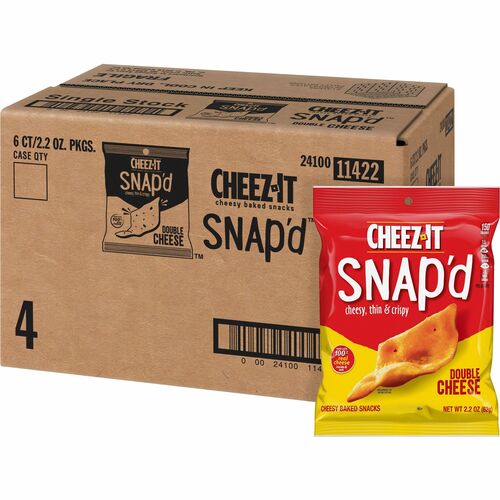 Keebler Co.  Crackers, Double Cheese, 2.2 oz, 6/CT