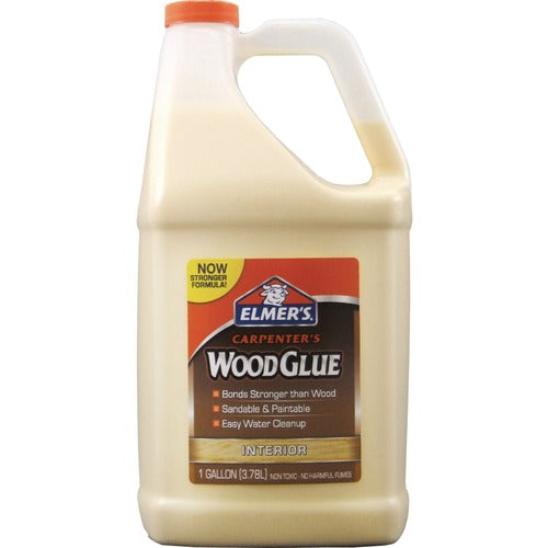Elmer's  Wood Glue, Liquid, f/Indoor Use, 1 Gallon, Tan-EPIE7050LMR