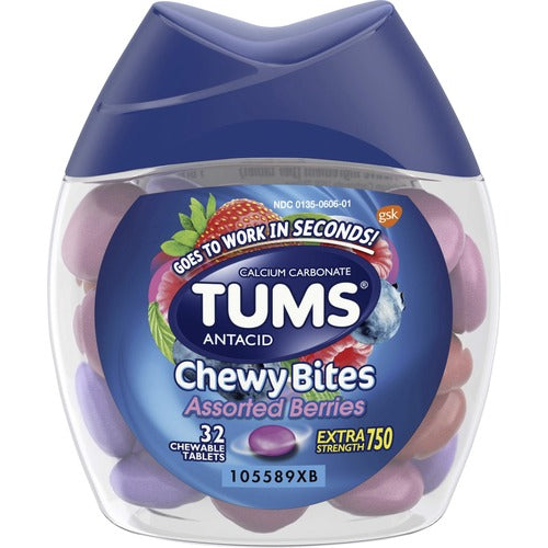 Glaxosmith Kline Cnsmr Hlth  Antacid, Chewy Bites, Assorted Berries, 32/Bottle, AST-GKC49180
